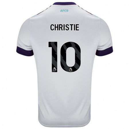 Kandiny Gyermek Ryan Christie #10 Fehér Zöld Lila Idegenbeli Jersey 2024/25 Mez Póló Ing