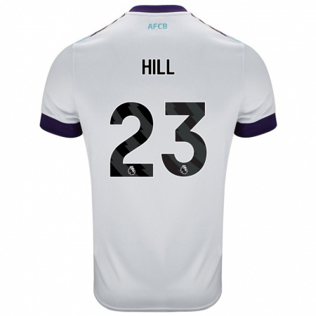 Kandiny Gyermek James Hill #23 Fehér Zöld Lila Idegenbeli Jersey 2024/25 Mez Póló Ing