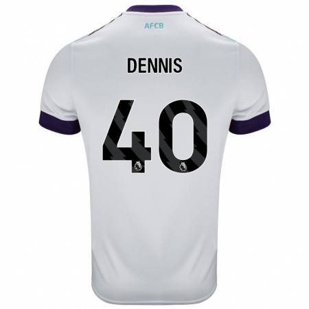 Kandiny Gyermek Will Dennis #40 Fehér Zöld Lila Idegenbeli Jersey 2024/25 Mez Póló Ing