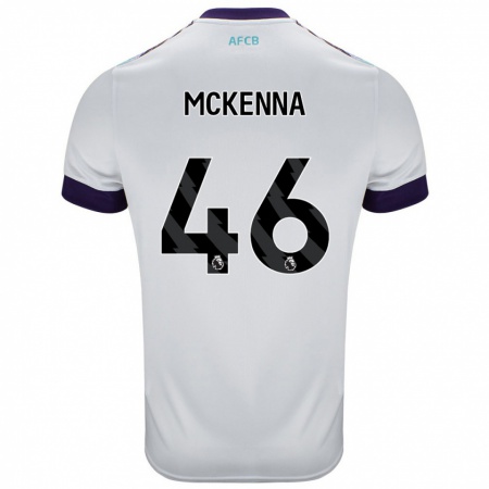 Kandiny Gyermek Callan Mckenna #46 Fehér Zöld Lila Idegenbeli Jersey 2024/25 Mez Póló Ing