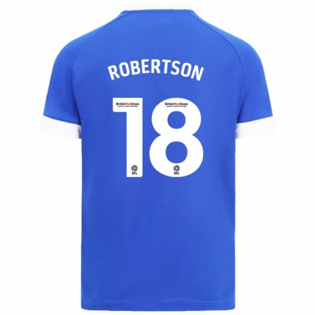 Kandiny Férfi Alex Robertson #18 Égszínkék Hazai Jersey 2024/25 Mez Póló Ing