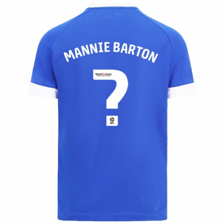 Kandiny Férfi Mannie Barton #0 Égszínkék Hazai Jersey 2024/25 Mez Póló Ing