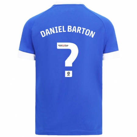 Kandiny Férfi Daniel Barton #0 Égszínkék Hazai Jersey 2024/25 Mez Póló Ing