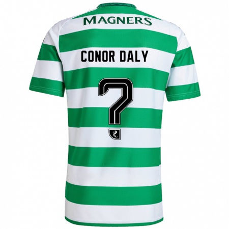 Kandiny Férfi Conor Daly #0 Zöld Fehér Hazai Jersey 2024/25 Mez Póló Ing