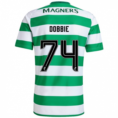 Kandiny Férfi Lewis Dobbie #74 Zöld Fehér Hazai Jersey 2024/25 Mez Póló Ing