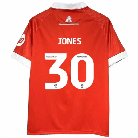 Kandiny Férfi James Jones #30 Piros Fehér Hazai Jersey 2024/25 Mez Póló Ing