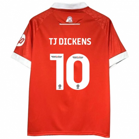 Kandiny Férfi Tonicha Tj Dickens #10 Piros Fehér Hazai Jersey 2024/25 Mez Póló Ing