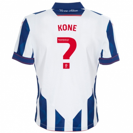 Kandiny Férfi Cheick Kone #0 Fehér Sötétkék Hazai Jersey 2024/25 Mez Póló Ing