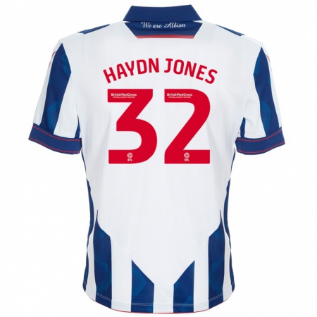 Kandiny Férfi Mackenzie Haydn-Jones #32 Fehér Sötétkék Hazai Jersey 2024/25 Mez Póló Ing