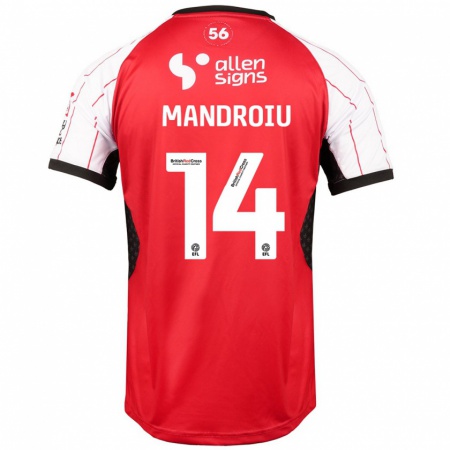 Kandiny Férfi Daniel Mandroiu #14 Fehér Hazai Jersey 2024/25 Mez Póló Ing