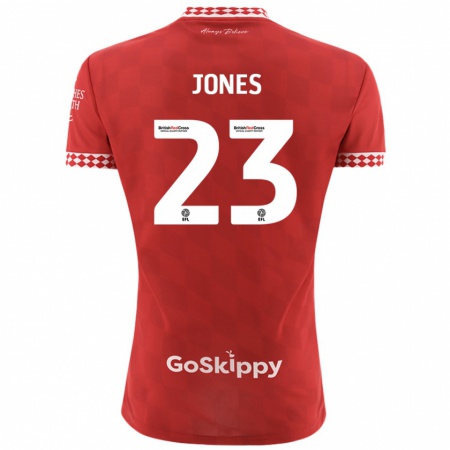 Kandiny Férfi Carrie Jones #23 Piros Hazai Jersey 2024/25 Mez Póló Ing