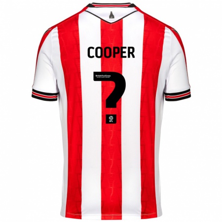 Kandiny Férfi Noah Cooper #0 Piros Fehér Hazai Jersey 2024/25 Mez Póló Ing