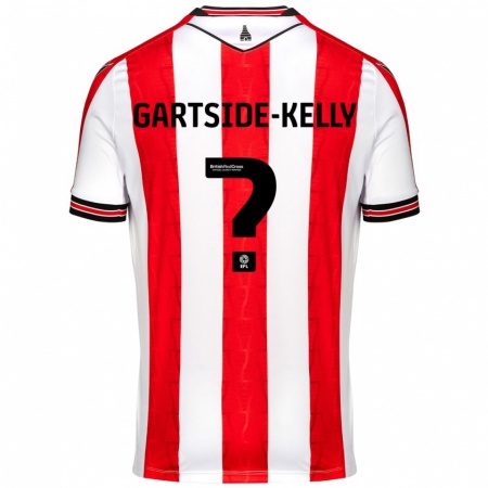 Kandiny Férfi Gabriel Gartside-Kelly #0 Piros Fehér Hazai Jersey 2024/25 Mez Póló Ing