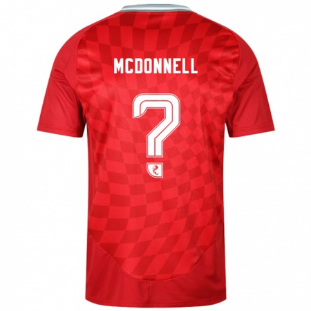 Kandiny Férfi Noah Mcdonnell #0 Piros Hazai Jersey 2024/25 Mez Póló Ing