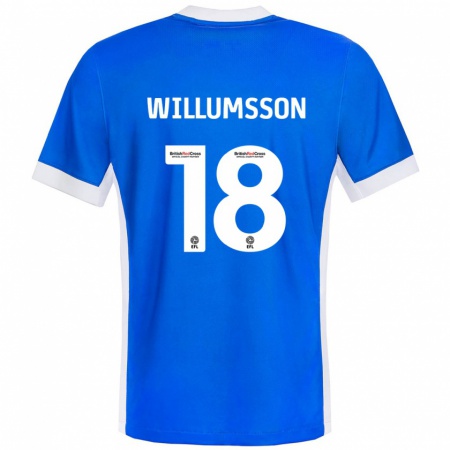 Kandiny Férfi Willum Thór Willumsson #18 Kék Fehér Hazai Jersey 2024/25 Mez Póló Ing