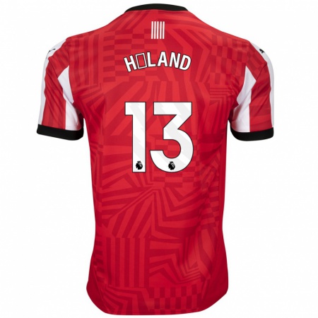 Kandiny Férfi Benedicte Håland #13 Piros Fehér Hazai Jersey 2024/25 Mez Póló Ing