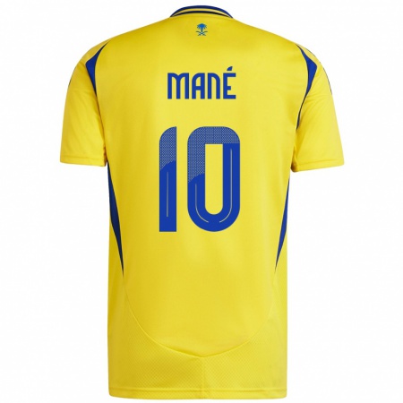 Kandiny Férfi Sadio Mané #10 Sárga Kék Hazai Jersey 2024/25 Mez Póló Ing