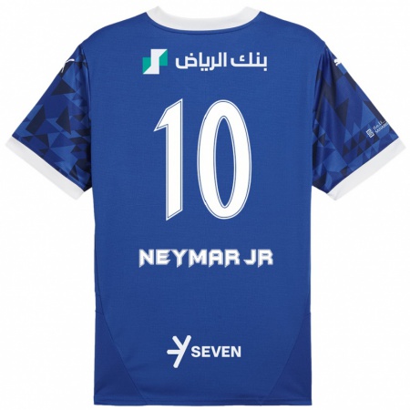 Kandiny Férfi Neymar #10 Sötétkék Fehér Hazai Jersey 2024/25 Mez Póló Ing