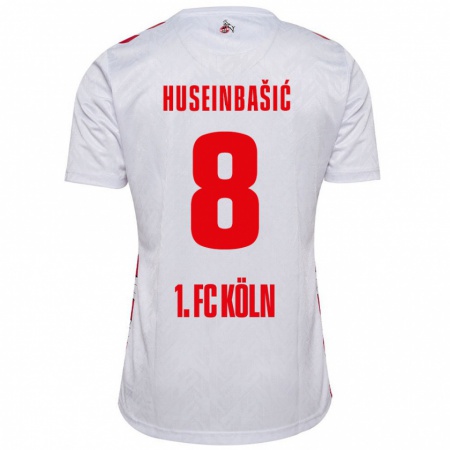 Kandiny Férfi Denis Huseinbasic #8 Fehér Piros Hazai Jersey 2024/25 Mez Póló Ing