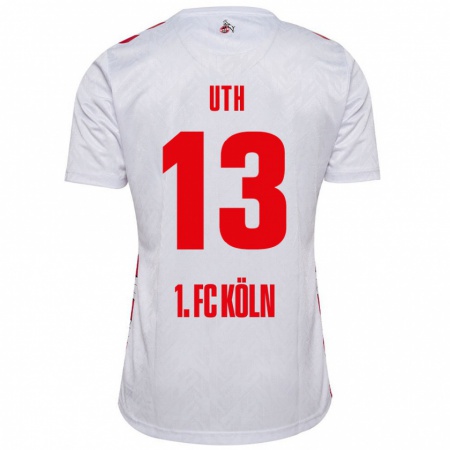 Kandiny Férfi Mark Uth #13 Fehér Piros Hazai Jersey 2024/25 Mez Póló Ing