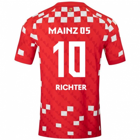 Kandiny Férfi Marco Richter #10 Fehér Piros Hazai Jersey 2024/25 Mez Póló Ing