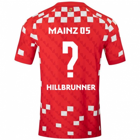 Kandiny Férfi Fynn Hillbrunner #0 Fehér Piros Hazai Jersey 2024/25 Mez Póló Ing