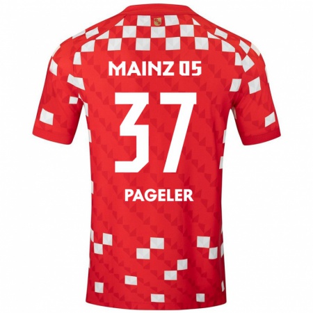 Kandiny Férfi Maja Pageler #37 Fehér Piros Hazai Jersey 2024/25 Mez Póló Ing