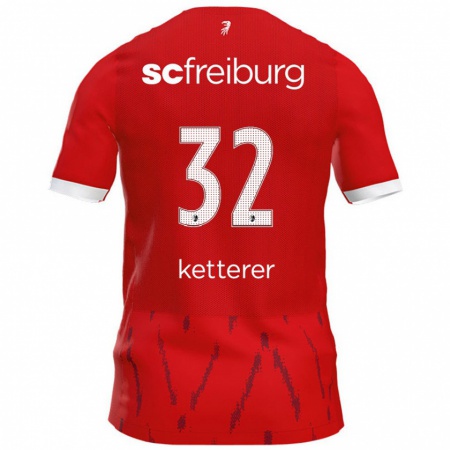 Kandiny Férfi Ashley Ketterer #32 Piros Hazai Jersey 2024/25 Mez Póló Ing