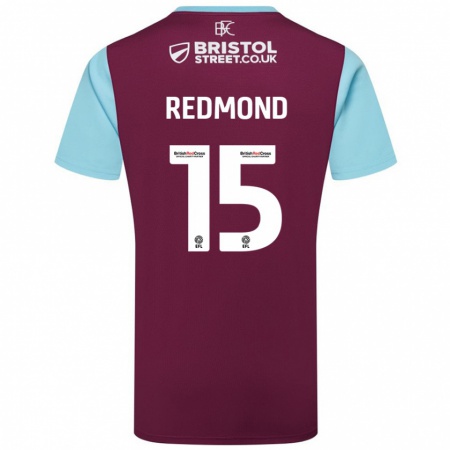 Kandiny Férfi Nathan Redmond #15 Bordó Égszínkék Hazai Jersey 2024/25 Mez Póló Ing