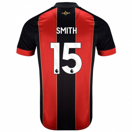 Kandiny Férfi Adam Smith #15 Piros Fekete Hazai Jersey 2024/25 Mez Póló Ing