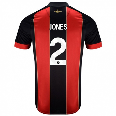 Kandiny Férfi Abby Jones #2 Piros Fekete Hazai Jersey 2024/25 Mez Póló Ing