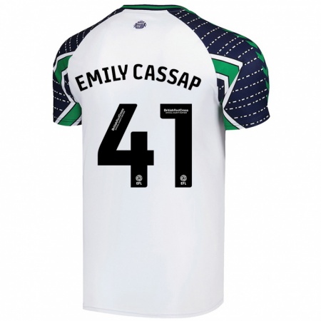 Kandiny Férfi Emily Cassap #41 Fehér Idegenbeli Jersey 2024/25 Mez Póló Ing