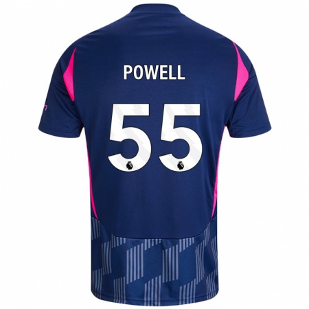 Kandiny Férfi Josh Powell #55 Királykék Rózsaszín Idegenbeli Jersey 2024/25 Mez Póló Ing