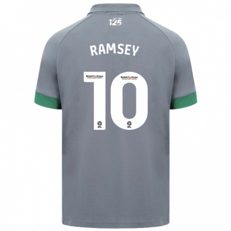 Kandiny Férfi Aaron Ramsey #10 Sötétszürke Idegenbeli Jersey 2024/25 Mez Póló Ing