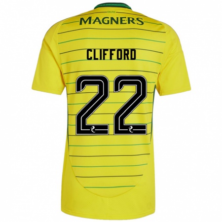 Kandiny Férfi Lucy Ashworth-Clifford #22 Sárga Idegenbeli Jersey 2024/25 Mez Póló Ing