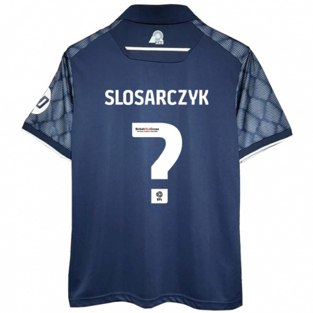 Kandiny Férfi Nikolas Slosarczyk #0 Fekete Idegenbeli Jersey 2024/25 Mez Póló Ing