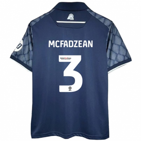 Kandiny Férfi Callum Mcfadzean #3 Fekete Idegenbeli Jersey 2024/25 Mez Póló Ing