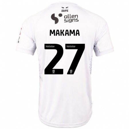 Kandiny Férfi Jovon Makama #27 Piros Fehér Idegenbeli Jersey 2024/25 Mez Póló Ing