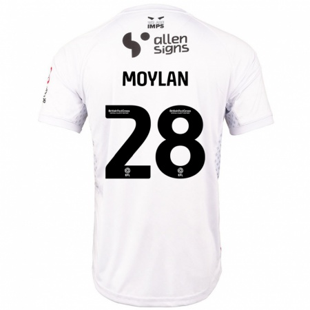 Kandiny Férfi Jack Moylan #28 Piros Fehér Idegenbeli Jersey 2024/25 Mez Póló Ing