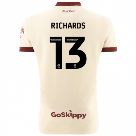 Kandiny Férfi Harvey Wiles-Richards #13 Krém Fehér Idegenbeli Jersey 2024/25 Mez Póló Ing