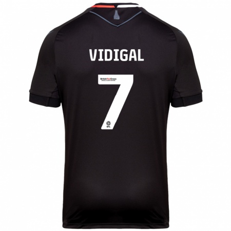 Kandiny Férfi André Vidigal #7 Fekete Idegenbeli Jersey 2024/25 Mez Póló Ing