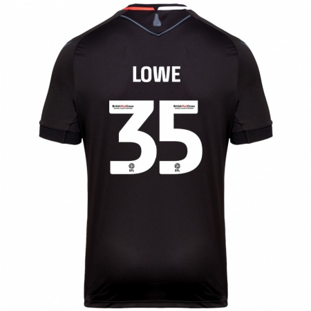 Kandiny Férfi Nathan Lowe #35 Fekete Idegenbeli Jersey 2024/25 Mez Póló Ing