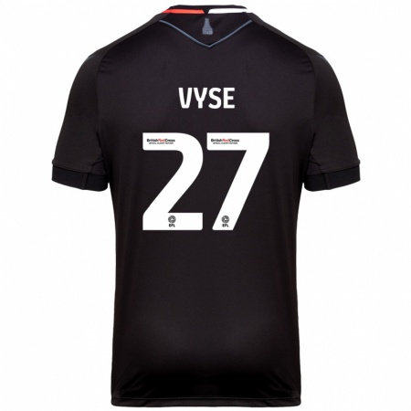 Kandiny Férfi Ryah Vyse #27 Fekete Idegenbeli Jersey 2024/25 Mez Póló Ing