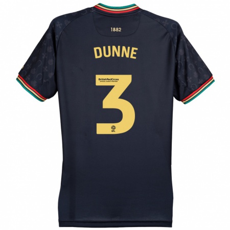 Kandiny Férfi Jimmy Dunne #3 Sötét Sötétkék Idegenbeli Jersey 2024/25 Mez Póló Ing