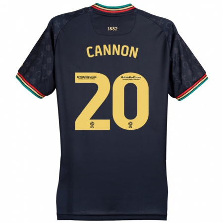 Kandiny Férfi Reggie Cannon #20 Sötét Sötétkék Idegenbeli Jersey 2024/25 Mez Póló Ing