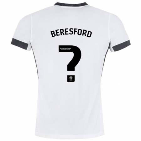 Kandiny Férfi Ben Beresford #0 Fehér Fekete Idegenbeli Jersey 2024/25 Mez Póló Ing