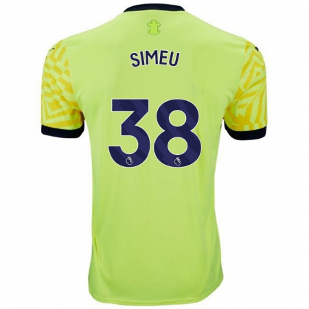 Kandiny Férfi Dynel Simeu #38 Sárga Idegenbeli Jersey 2024/25 Mez Póló Ing