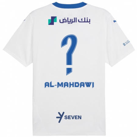 Kandiny Férfi Ali Al-Mahdawi #0 Fehér Kék Idegenbeli Jersey 2024/25 Mez Póló Ing