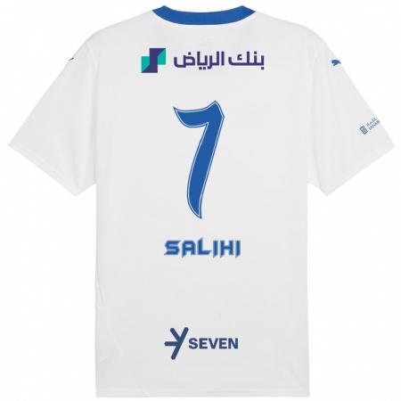 Kandiny Férfi Shokhan Salihi #7 Fehér Kék Idegenbeli Jersey 2024/25 Mez Póló Ing