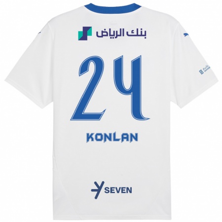 Kandiny Férfi Cynthia Konlan #24 Fehér Kék Idegenbeli Jersey 2024/25 Mez Póló Ing